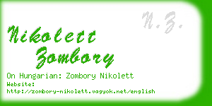 nikolett zombory business card